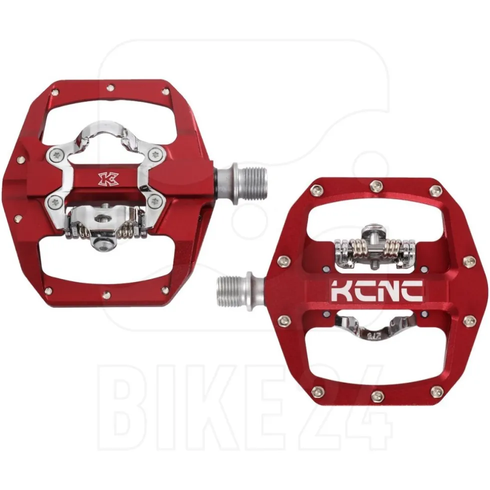 KCNC FR TRAP Clipless Pedal with Steel Axle - red