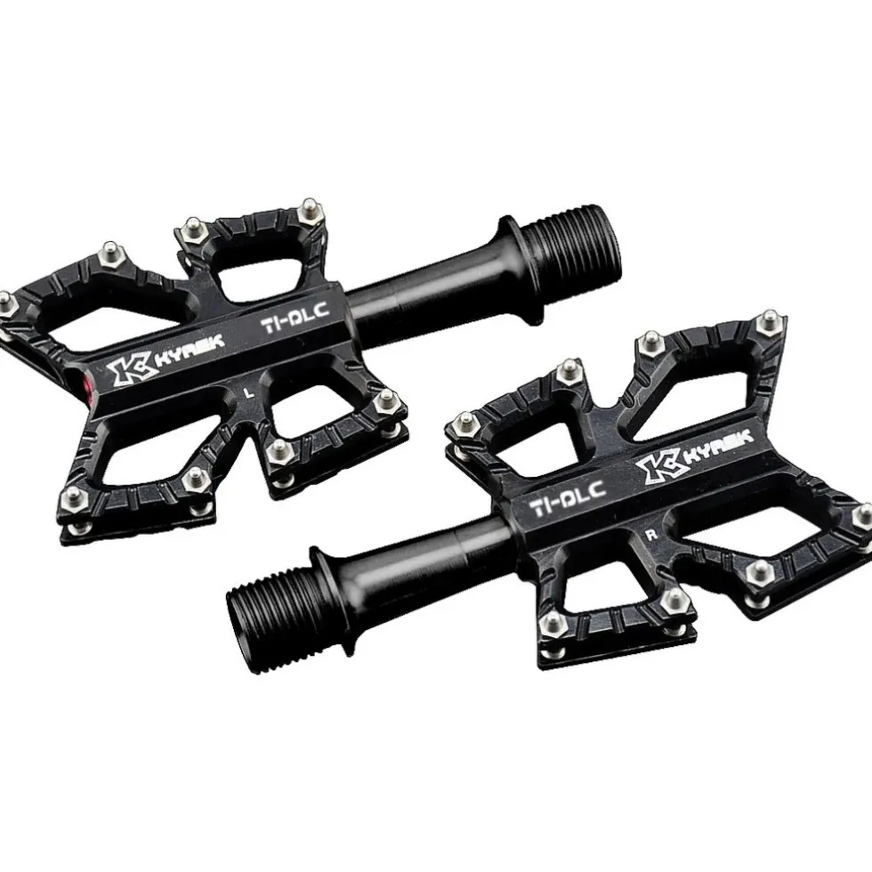 KCNC Slim Road Kyrex Platform Pedal with Titanium Axle - black