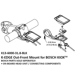E-Bike Displays En Accessoires < K-Edge BOSCH Kiox Out-Front Mount 31,8mm - black