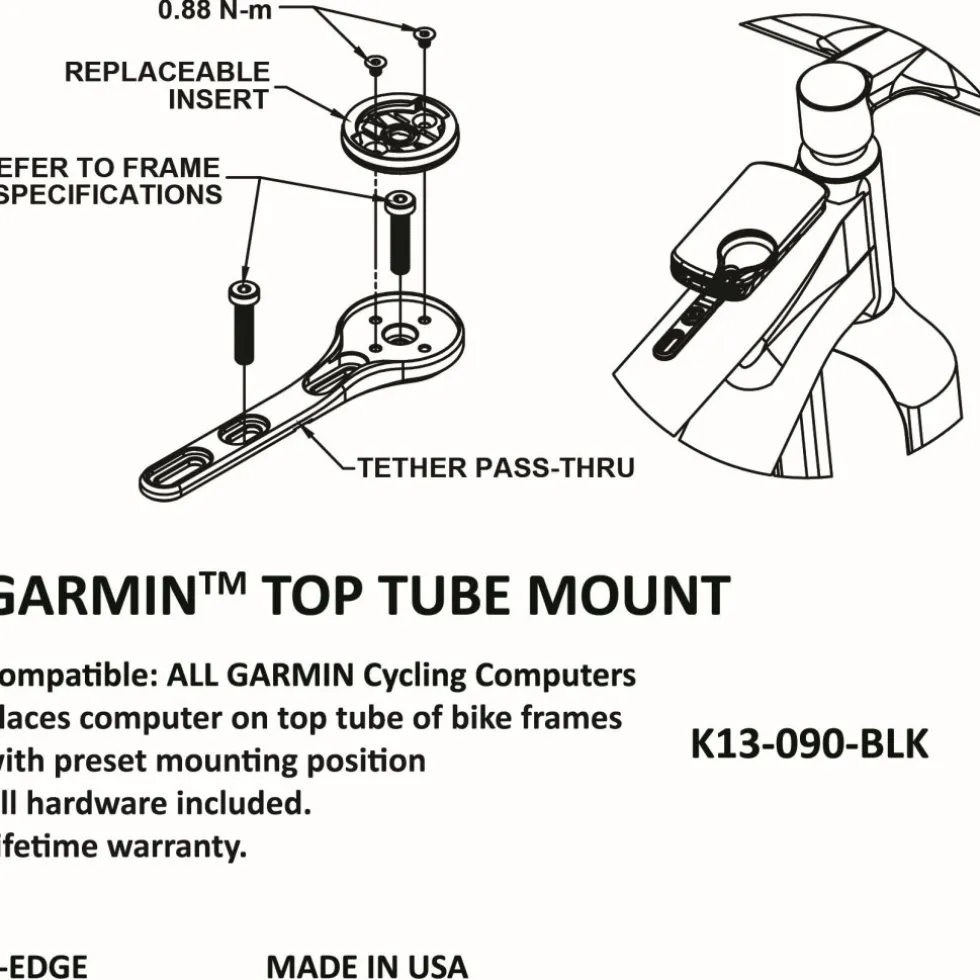 K-Edge Garmin Top Tube Houder