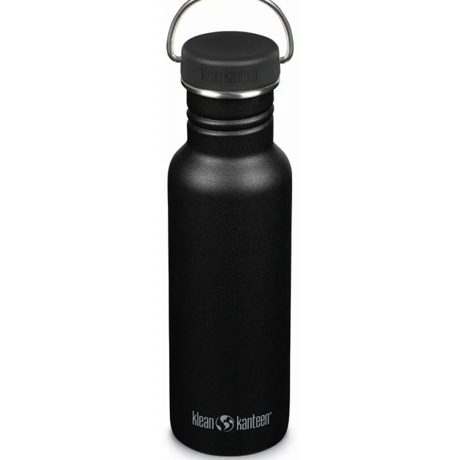 Outdoor Flessen & Thermosflessen < Klean Kanteen Classic Drinkfles met Loop Cap 800ml - zwart