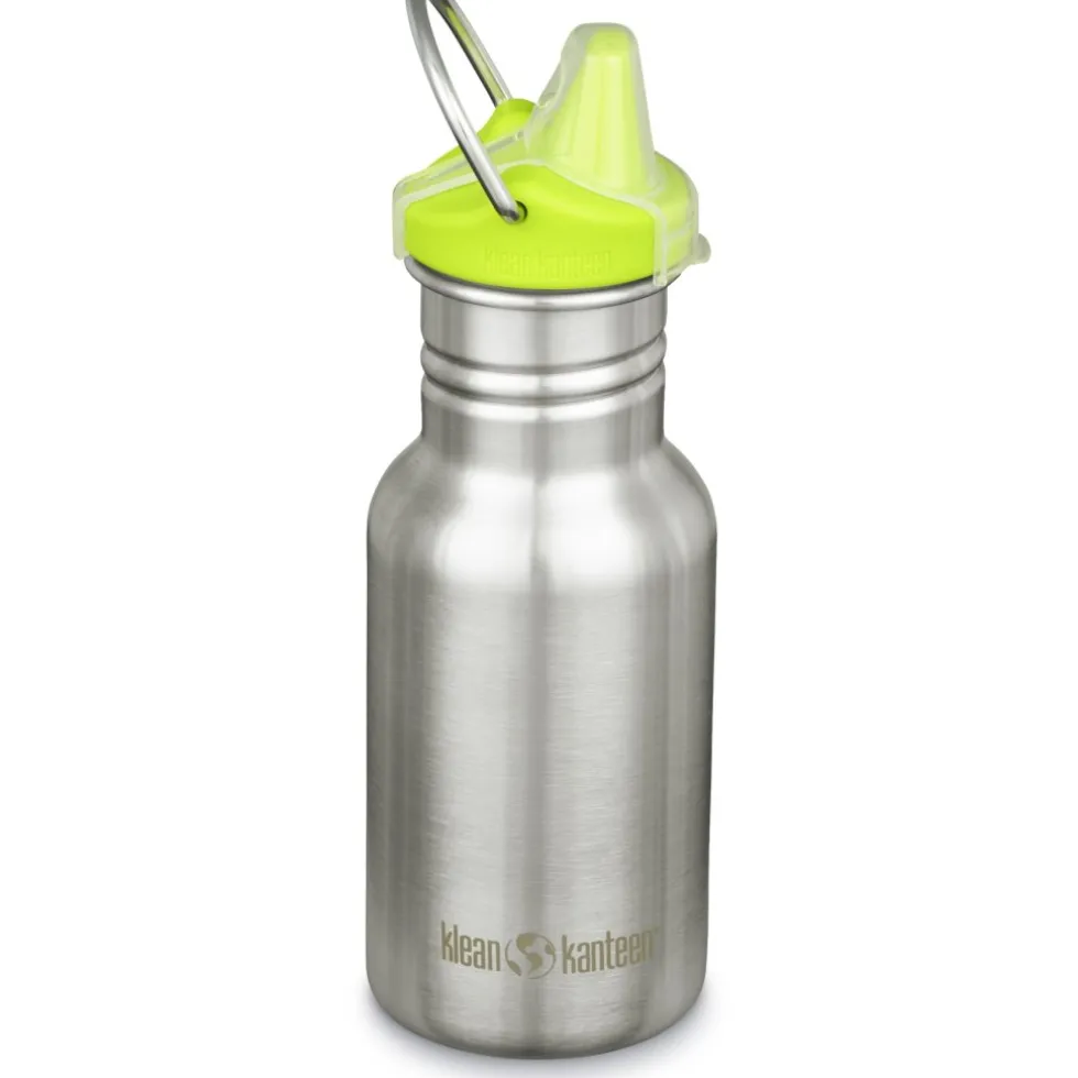 Klean Kanteen Kid Classic Waterfles + Sippy Dop - 355ml - brushed stainless