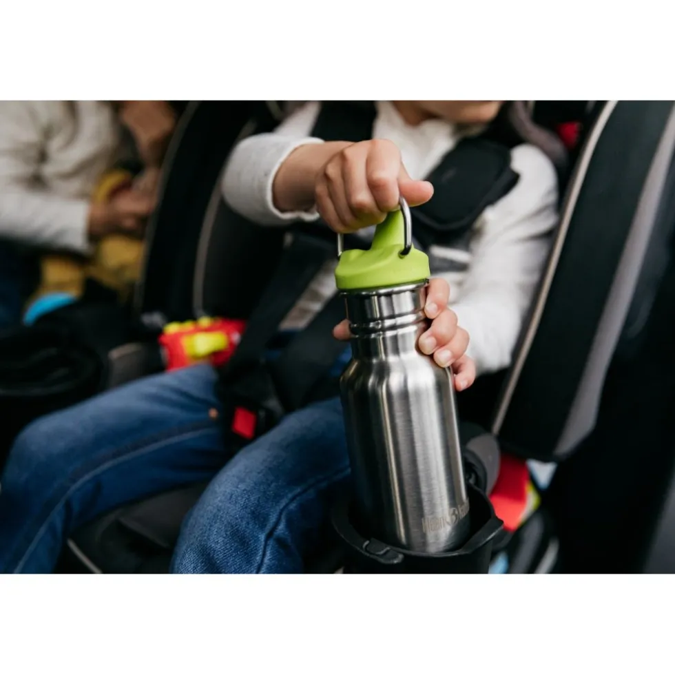 Klean Kanteen Kid Classic Waterfles + Sippy Dop - 355ml - brushed stainless