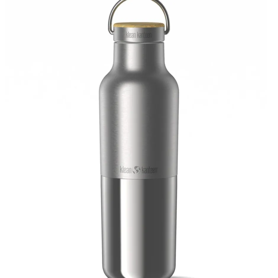 Bidons|Outdoor Flessen & Thermosflessen < Klean Kanteen RISE Reflect VI Isolatiebeker 592 ml met bamboe-lusdop - brushed stainless