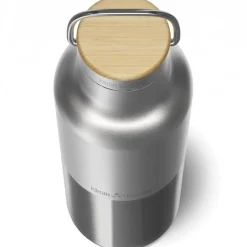 Bidons|Outdoor Flessen & Thermosflessen < Klean Kanteen RISE Reflect VI Isolatiebeker 592 ml met bamboe-lusdop - brushed stainless