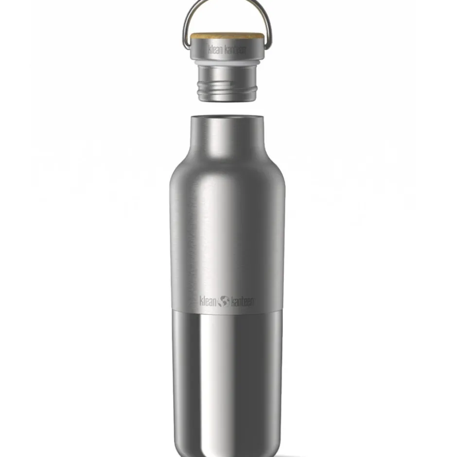 Bidons|Outdoor Flessen & Thermosflessen < Klean Kanteen RISE Reflect VI Isolatiebeker 592 ml met bamboe-lusdop - brushed stainless