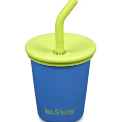 Klean Kanteen Roestvrij staal drinkbeker Kid Cup 296 ml met rietje + deksel - super sonic