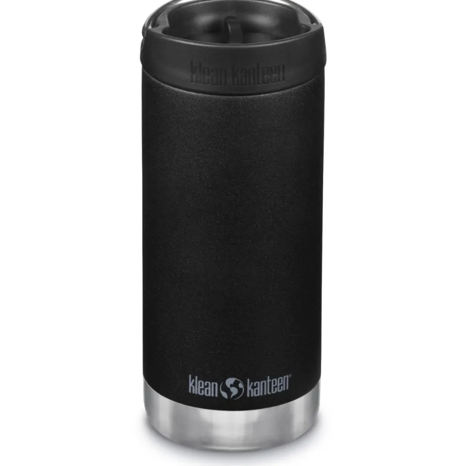 Outdoor Flessen & Thermosflessen < Klean Kanteen TKWide Isoleerfles met Cafédop - 355ml - zwart