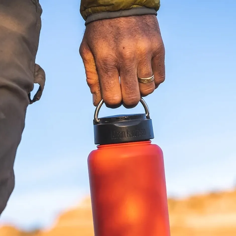 Outdoor Flessen & Thermosflessen < Klean Kanteen Wide Loop Cap Sluiting voor Wide flessen - Zwart