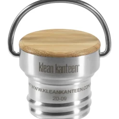 Klean Kanteen Bamboe Roestvrijstalen Sluiting voor Klassieke Drinkflessen - brushed stainless