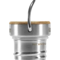 Klean Kanteen Bamboe Roestvrijstalen Sluiting voor Klassieke Drinkflessen - brushed stainless
