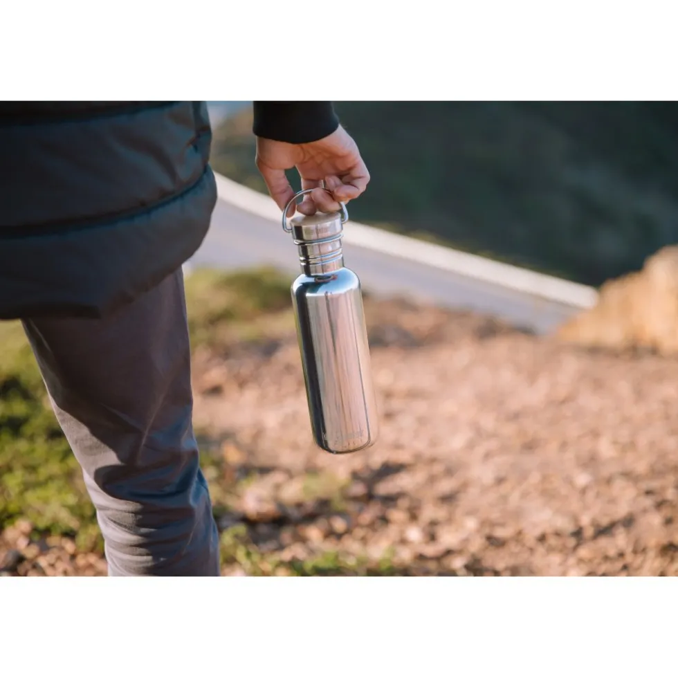 Klean Kanteen Classic Drinkfles met Loop Cap 800ml - brushed stainless