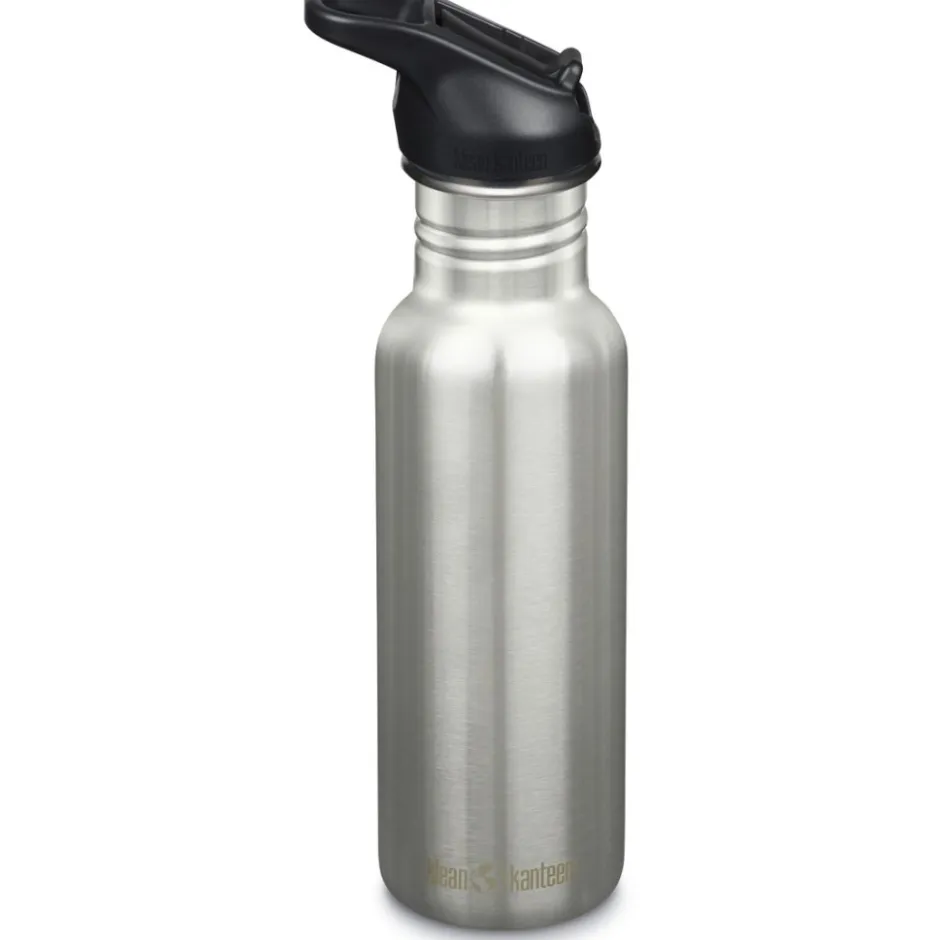 Outdoor Flessen & Thermosflessen < Klean Kanteen Classic Flip Sport Cap Drinkfles - 532ml - brushed stainless
