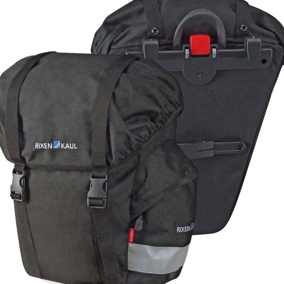 Bagagedragertassen < KLICKfix Classic 0238S Bagagetassen (Paar) - 2x21L - zwart