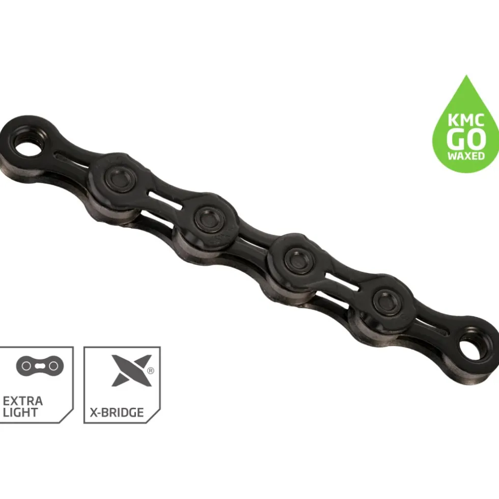 KMC XEL Ketting - WAXED | BlackTech | 11-voudig - zwart