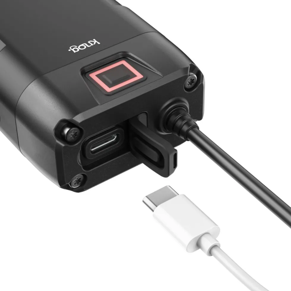 Knog Blinder X Action 2300 Fietslamp Vooraan + Powerbank 10.000mAh + Helmhouder - zwart