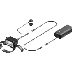 Knog Blinder X Action 2300 Fietslamp Vooraan + Powerbank 10.000mAh + Helmhouder - zwart