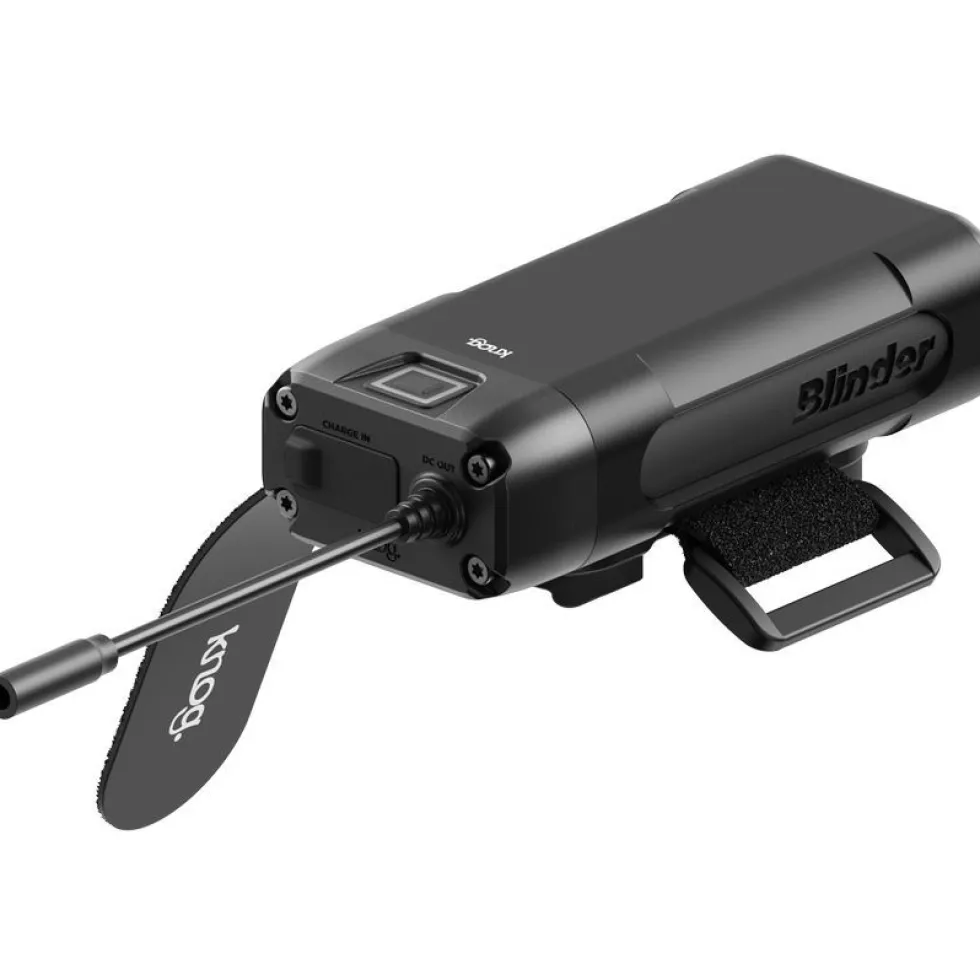 Knog Blinder X Action 2300 Fietslamp Vooraan + Powerbank 10.000mAh + Helmhouder - zwart