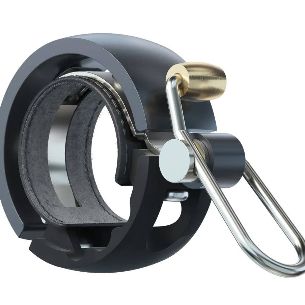 Knog Oi Luxe Fietsbel - black/grey