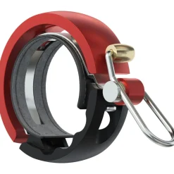 Bellen < Knog Oi Luxe Fietsbel - black/red