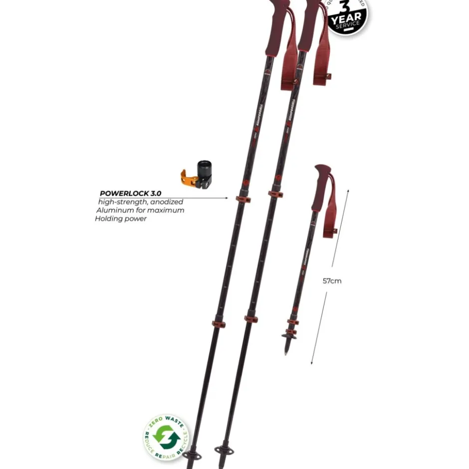 Wandel- & Trailrunning-Stokken < Komperdell Carbon EVO Zero Compact Trekkingstokken (Paar) - malbec