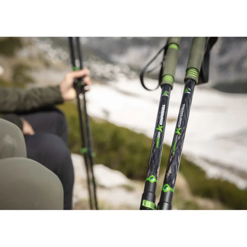 Wandel- & Trailrunning-Stokken < Komperdell Carbon EVO Zero Trekkingstokken (Paar) - groen