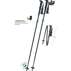 Komperdell FX Lite Carbon Vario Approach Trekkingstokken (Paar) - blauw