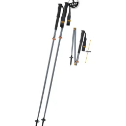 Wandel- & Trailrunning-Stokken < Komperdell FX Lite TI Vario Trekkingstokken (Paar) - zilver/oranje