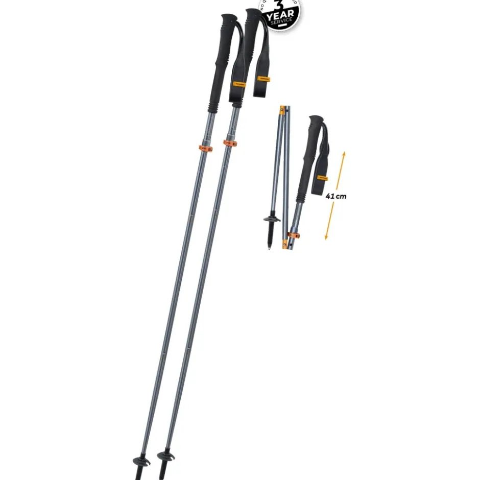 Wandel- & Trailrunning-Stokken < Komperdell FX Lite TI Vario Trekkingstokken (Paar) - zilver/oranje