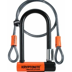 Beugelsloten < Kryptonite Evolution Mini-7 80x178mm Beugelslot incl. 120cm KryptoFflex Kabel - black/orange