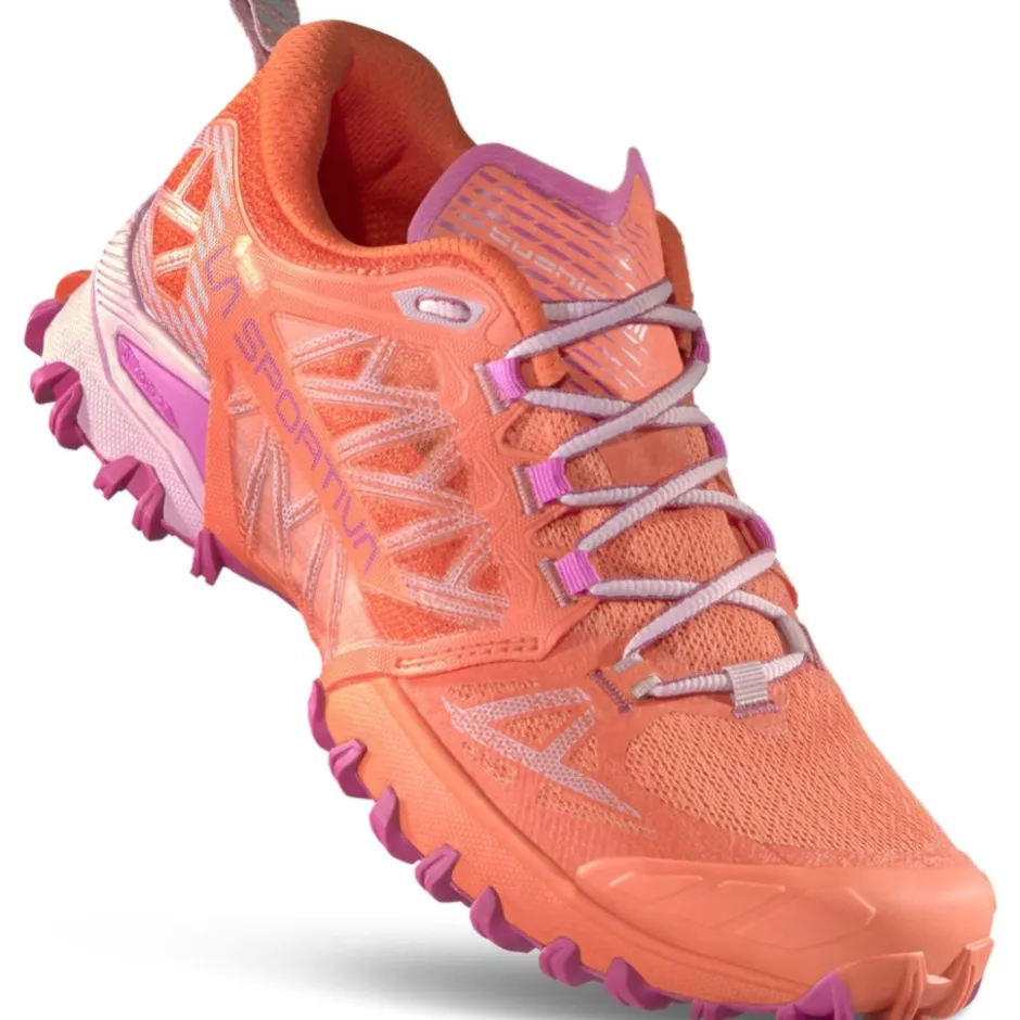 Hardloopschoenen Dames|Schoenen < La Sportiva Bushido III GTX Hardloopschoenen Dames - Cherry Tomato/Rose