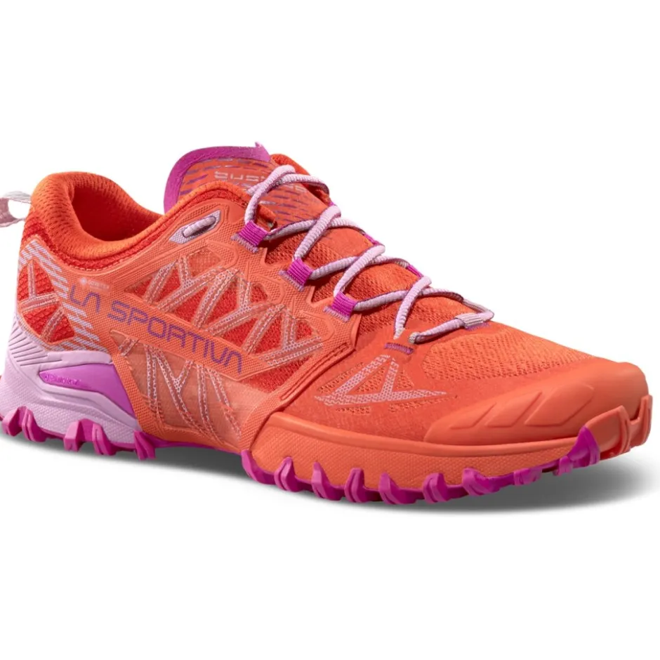 Hardloopschoenen Dames|Schoenen < La Sportiva Bushido III GTX Hardloopschoenen Dames - Cherry Tomato/Rose