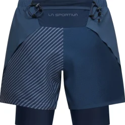 La Sportiva Flow 5" 2-in-1 Shorts Heren - Night Sky/Chalk