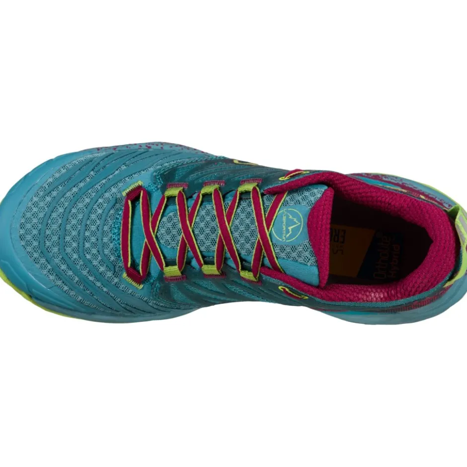 Hardloopschoenen Dames|Schoenen < La Sportiva Akasha II Hardloopschoenen Dames - Topaz/Red Plum