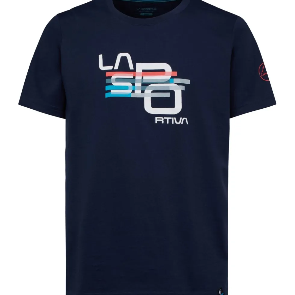 La Sportiva Stripe Cube T-Shirt Heren - Deep Sea