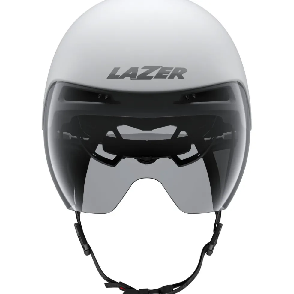 Lazer Victor KinetiCore Tijdrithelm - matte white silver