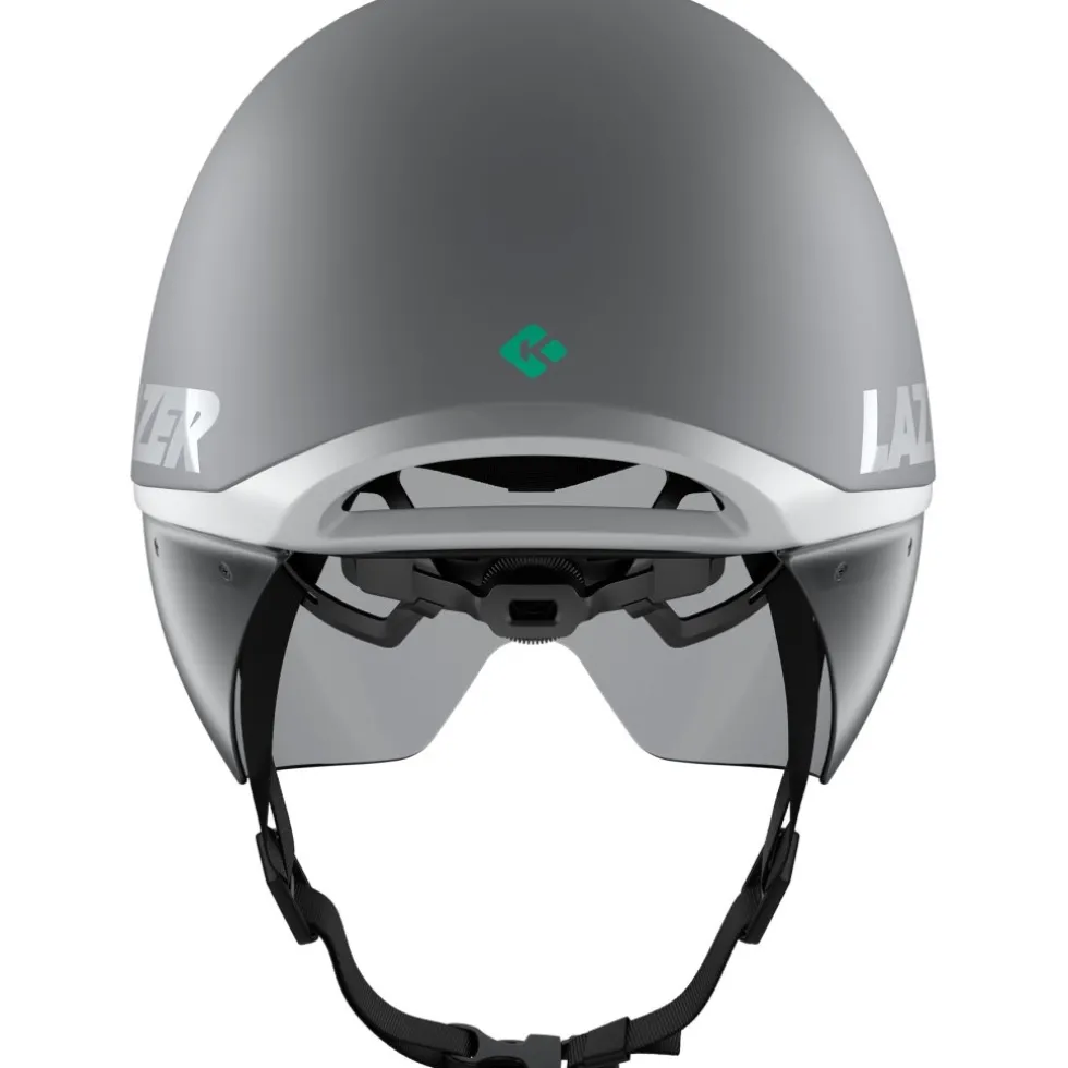 Lazer Victor KinetiCore Tijdrithelm - matte white silver