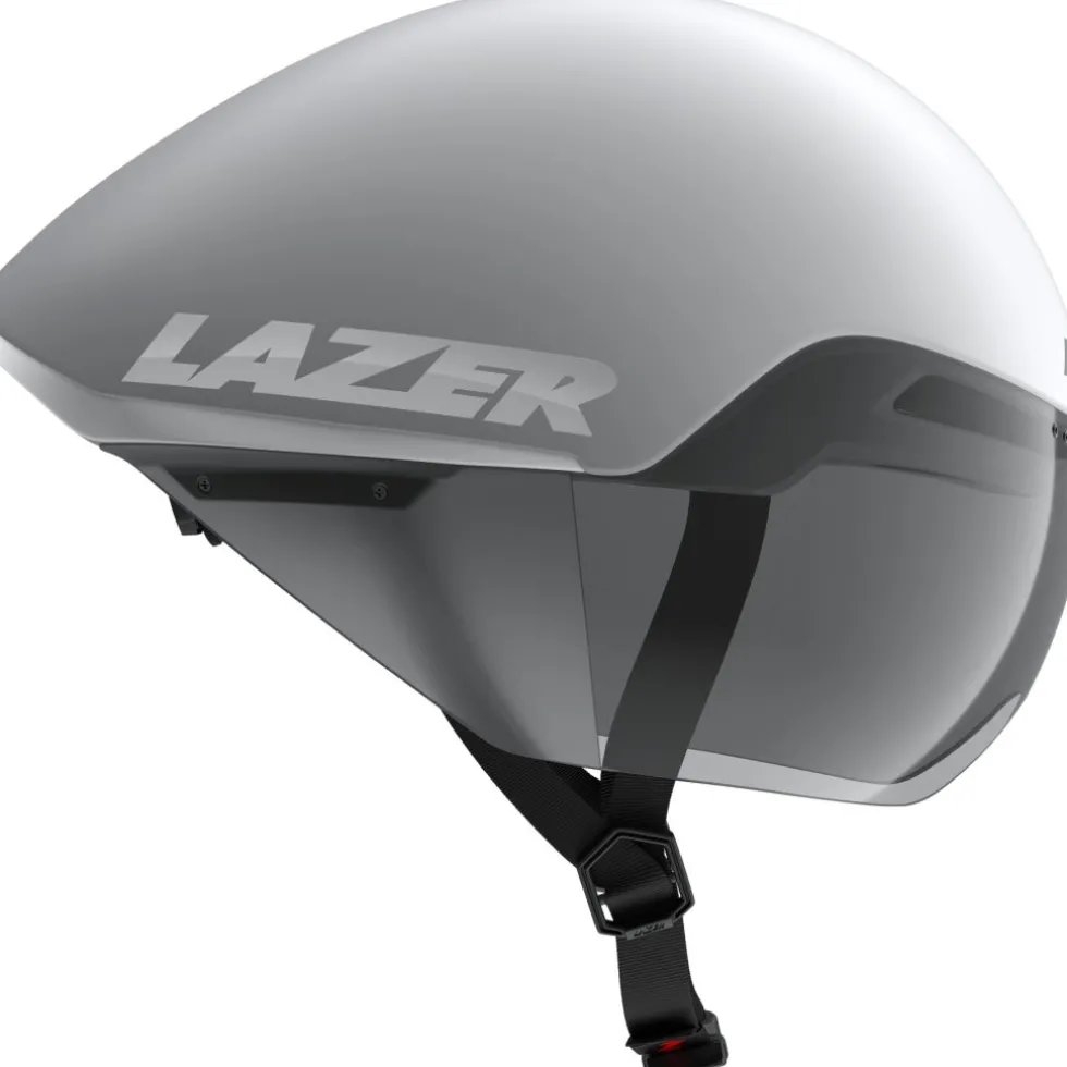 Lazer Victor KinetiCore Tijdrithelm - matte white silver