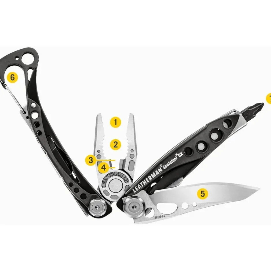 Messen & Werktuigen < Leatherman Skeletool CX Multitool - Nightschade