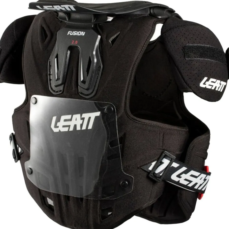 Beschermers Kinderen|Borstbeschermers < Leatt Fusion 2.0 Nekbeschermer / Bovenlichaam Protector Kinderen - black