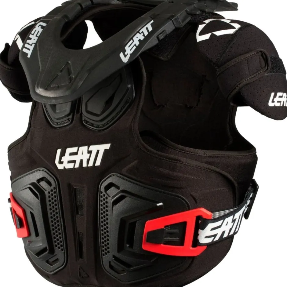 Beschermers Kinderen|Borstbeschermers < Leatt Fusion 2.0 Nekbeschermer / Bovenlichaam Protector Kinderen - black