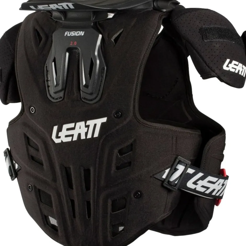 Beschermers Kinderen|Borstbeschermers < Leatt Fusion 2.0 Nekbeschermer / Bovenlichaam Protector Kinderen - black