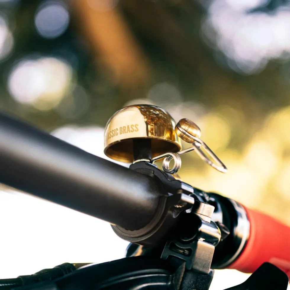 Lezyne Classic Brass Bell - Hard Mount - brass-black
