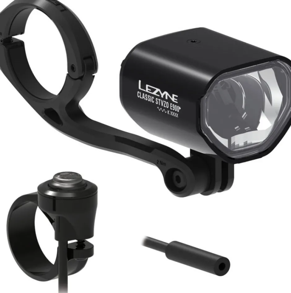Voorlichten Voor Elektrische Fiets|E-Bike Verlichting < Lezyne Classic E900+ StVZO E-Bike Fietslamp Vooraan - zwart