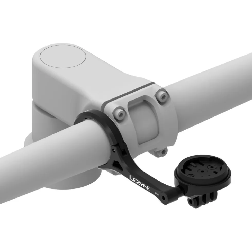 Lezyne Garmin/Wahoo GPS Forward Fietscomputer-Houder met GoPro-Bevestiging - zwart