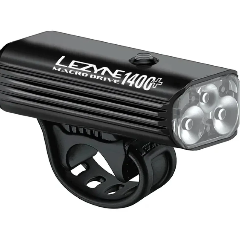 Lezyne Macro Drive 1400+ | Strip Drive Pro 400+ Verlichtingsset - satin black / black