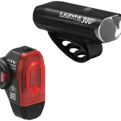 Verlichting|Verlichting Op Batterijen < Lezyne Micro 300+ / KTV Drive Verlichtingsset - zwart