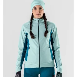 Löffler XC-Pure TXS Jas met Capuchon Dames - yuma blue 337