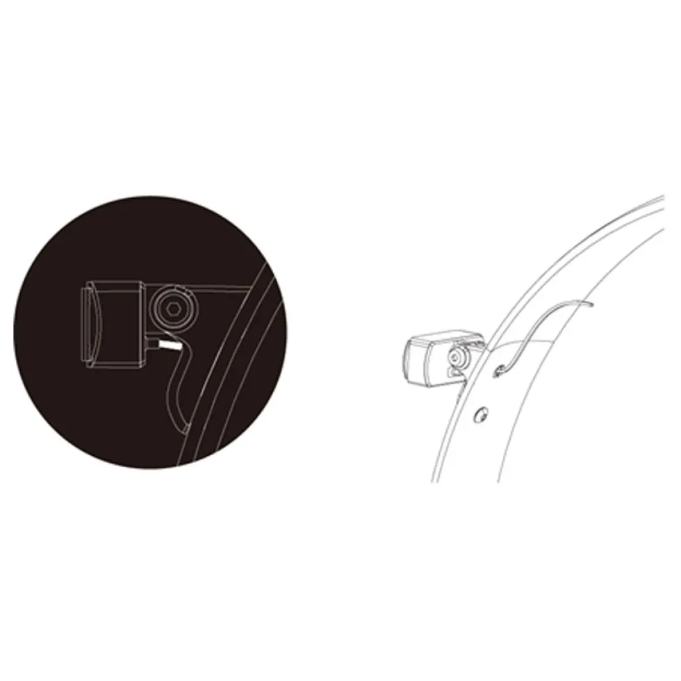 Litemove TS-FD LED Rear Light for E-Bikes - Fender mount