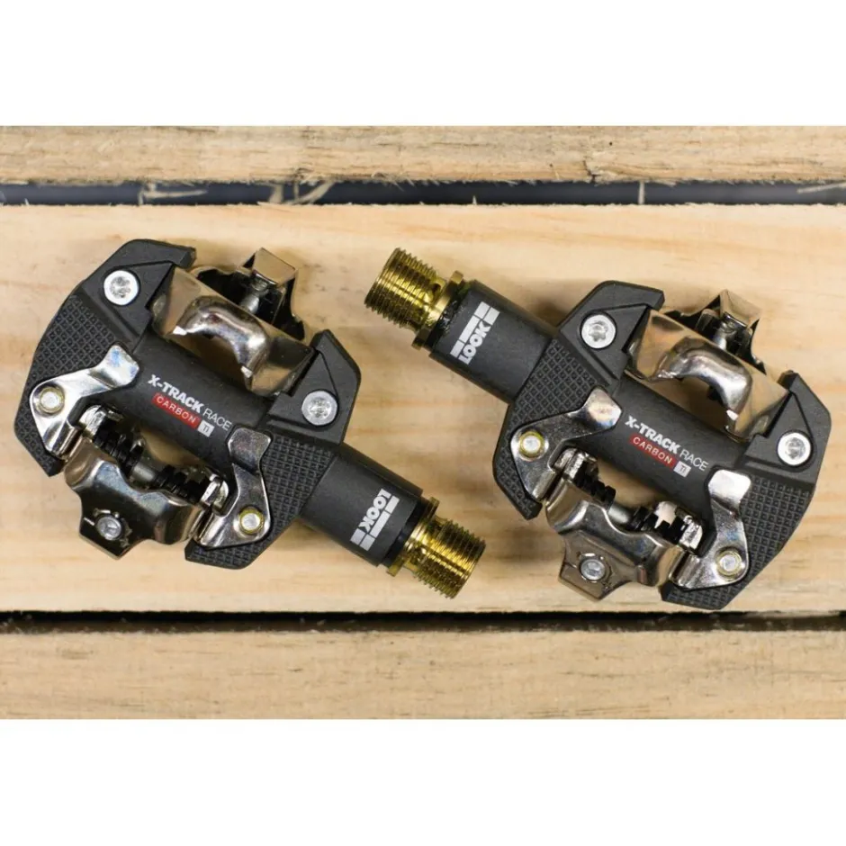 Klikpedalen < LOOK X-Track Race Carbon Ti Pedalen - zwart
